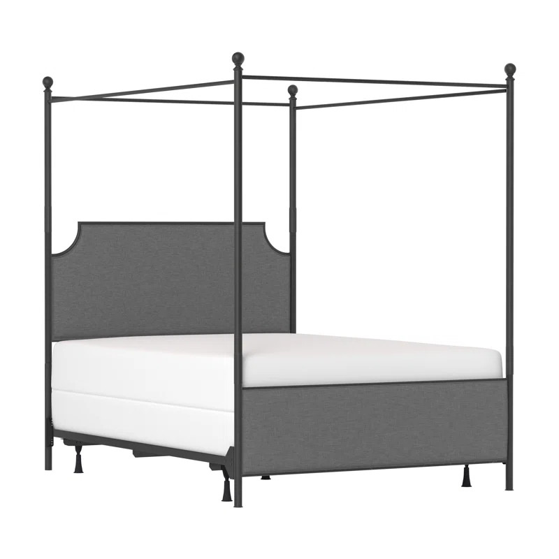 Nordland Upholstered Metal Canopy Bed | Wayfair North America
