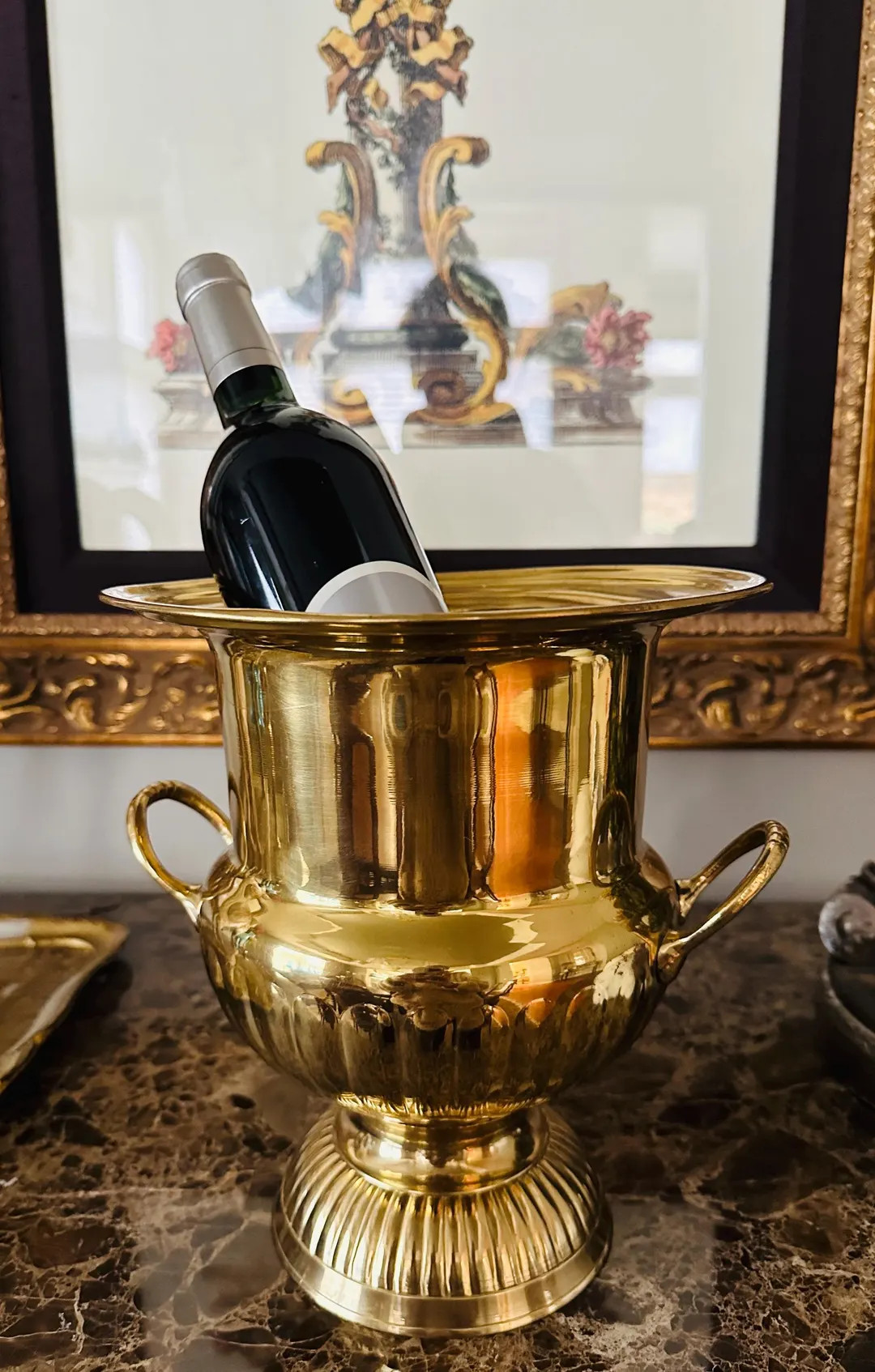 Vintage Brass Champagne Wine Bucket Cooler Chiller - Etsy | Etsy (US)