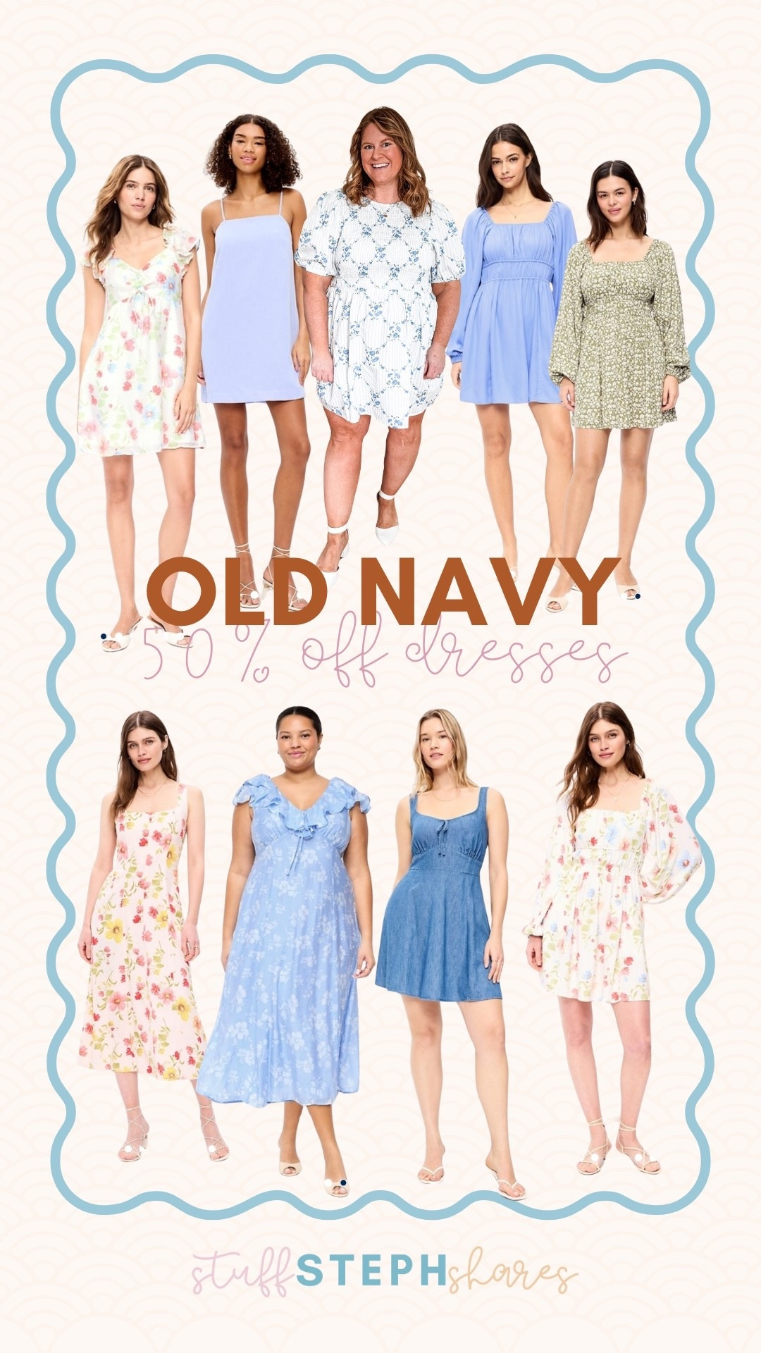 Old Navy dresses are 50% off! Would be so pretty for Easter or a baby or wedding shower  

#LTKBump #LTKMidsize #LTKSaleAlert