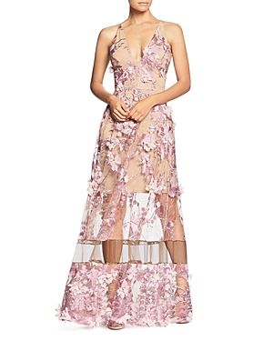 Dress the Population Gigi Floral Illusion Gown | Bloomingdale's (US)