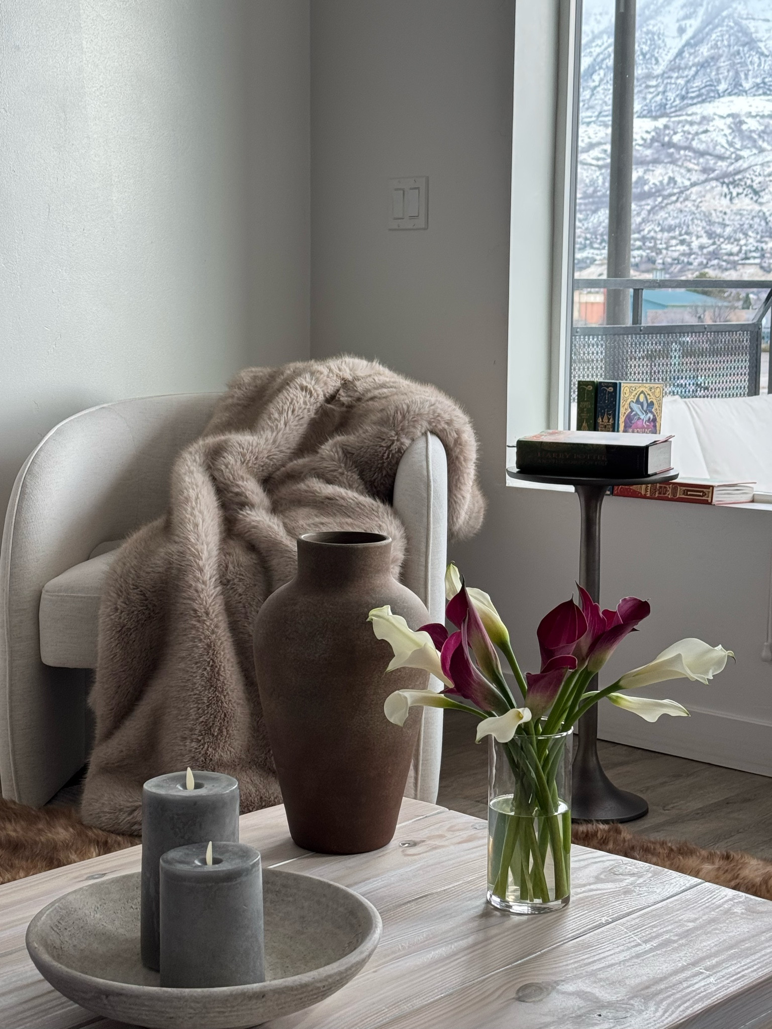 Obsessed with my cozy corner. This faux fur throw is probably one of the softest throws I’ve owned and is from Arhaus. The rug is sheepskin from Overland Sheepskin Company. Chair is from Arhaus but it’s been discontinued  

#LTKHome #LTKFindsUnder100 #LTKMostLoved