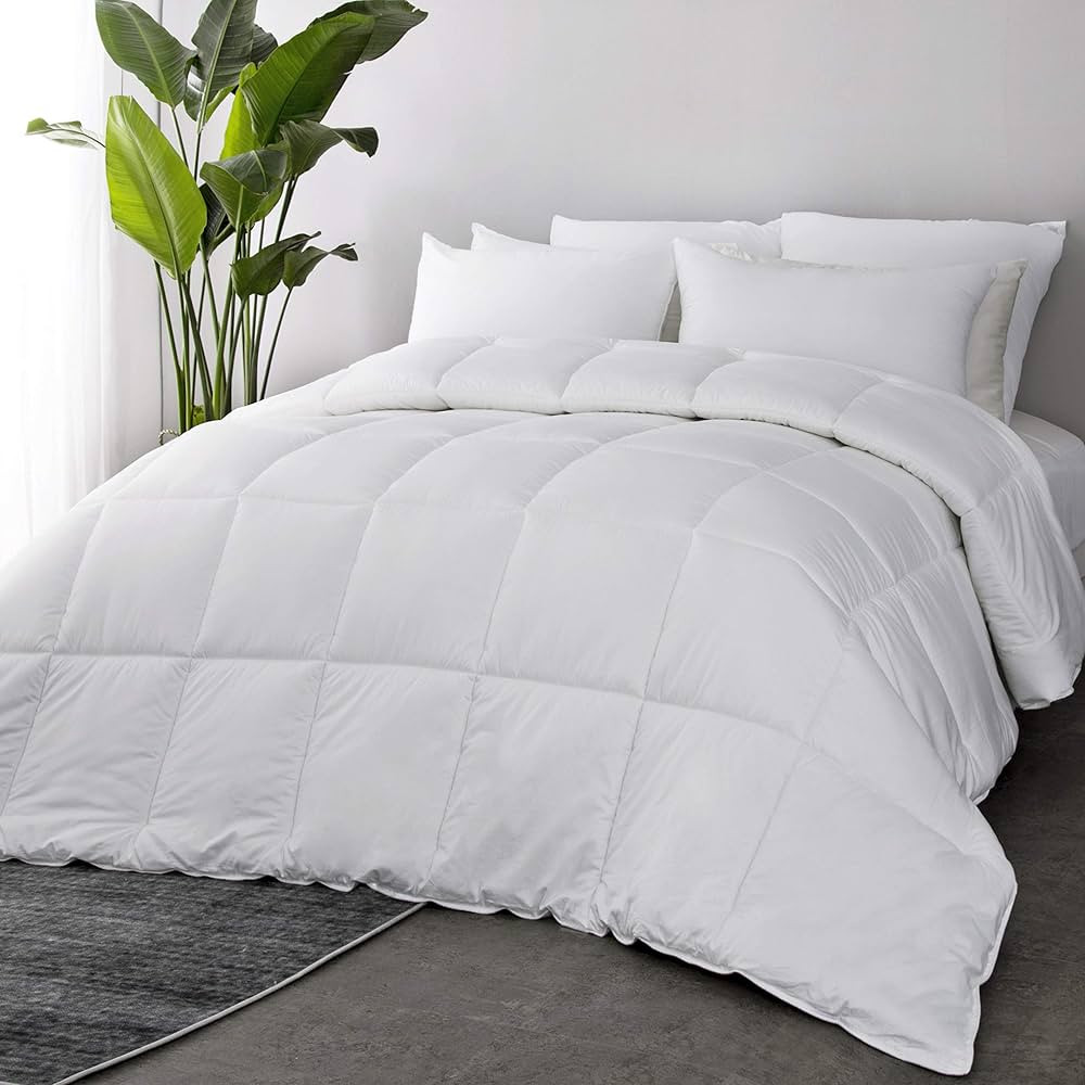 Bedsure 100% Cotton Shell White Comforter Queen Size - Duvet Insert Down Alternative Comforters 3... | Amazon (CA)