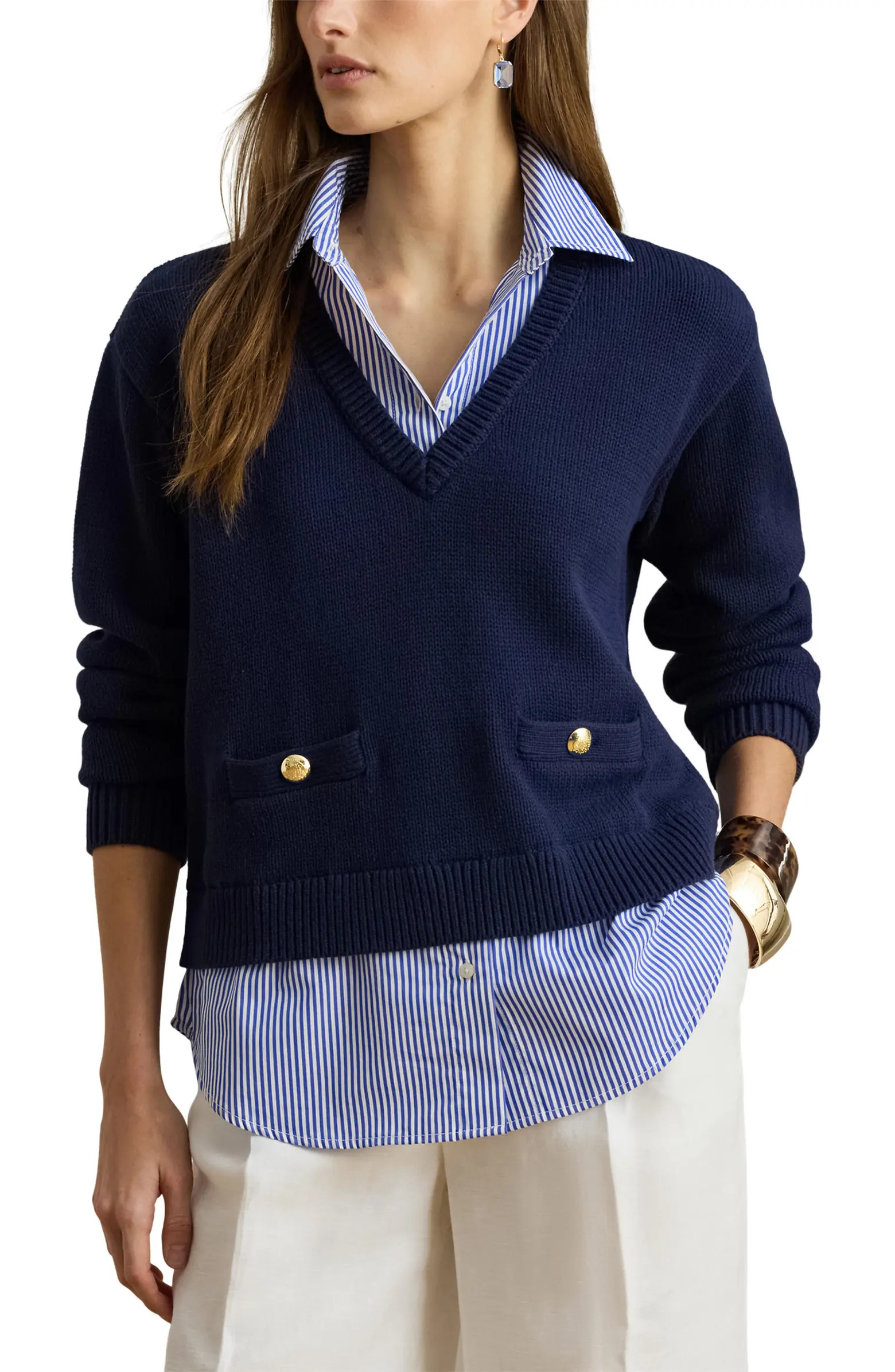 Layered Mixed Media Sweater | Nordstrom