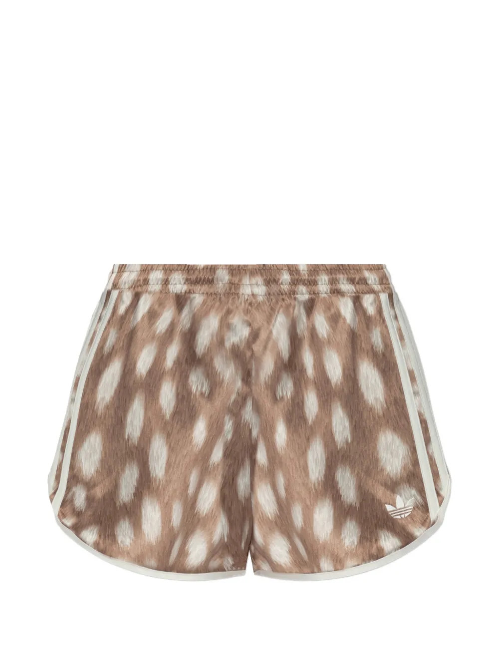 adidas animal-print logo-detail shorts - Brown | Farfetch Global
