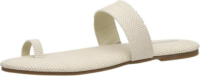 CUSHIONAIRE Women's Carson toe ring slide Sandal with Memory Foam | Amazon (US)
