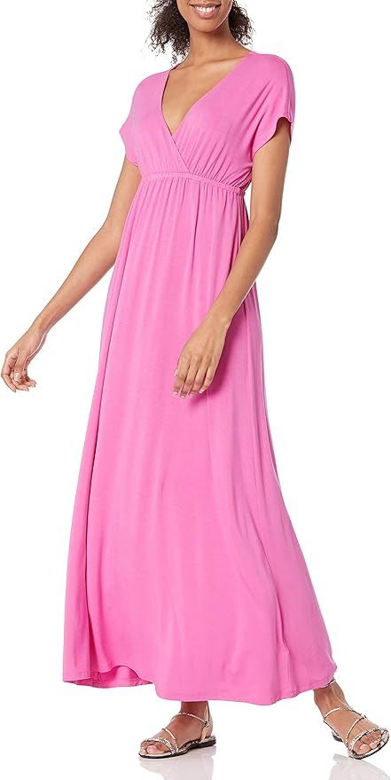 Amazon Essentials Women's Surplice Maxi Dress (Available in Plus Size) | Amazon (US)