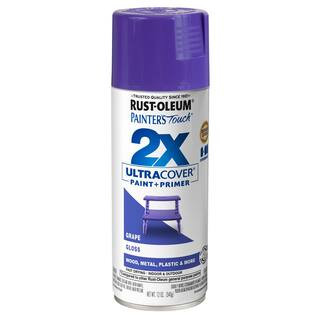 Rust-Oleum Painter's Touch 2X 12 oz. Gloss Grape General Purpose Spray Paint-334033 - The Home De... | The Home Depot