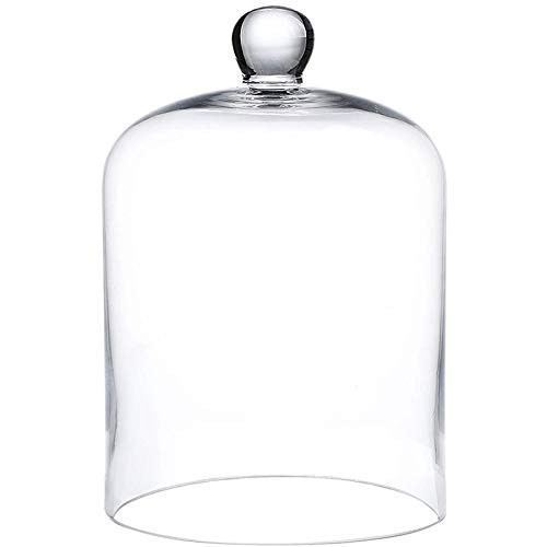 LTLYLGEGE 4.72"X8.46"H Inches Thickened Glass Display Dome Cloche for Candle Cover, Candle Dome with Top Handle, Clear Glass Dome Cloche for Dispaly | Amazon (US)