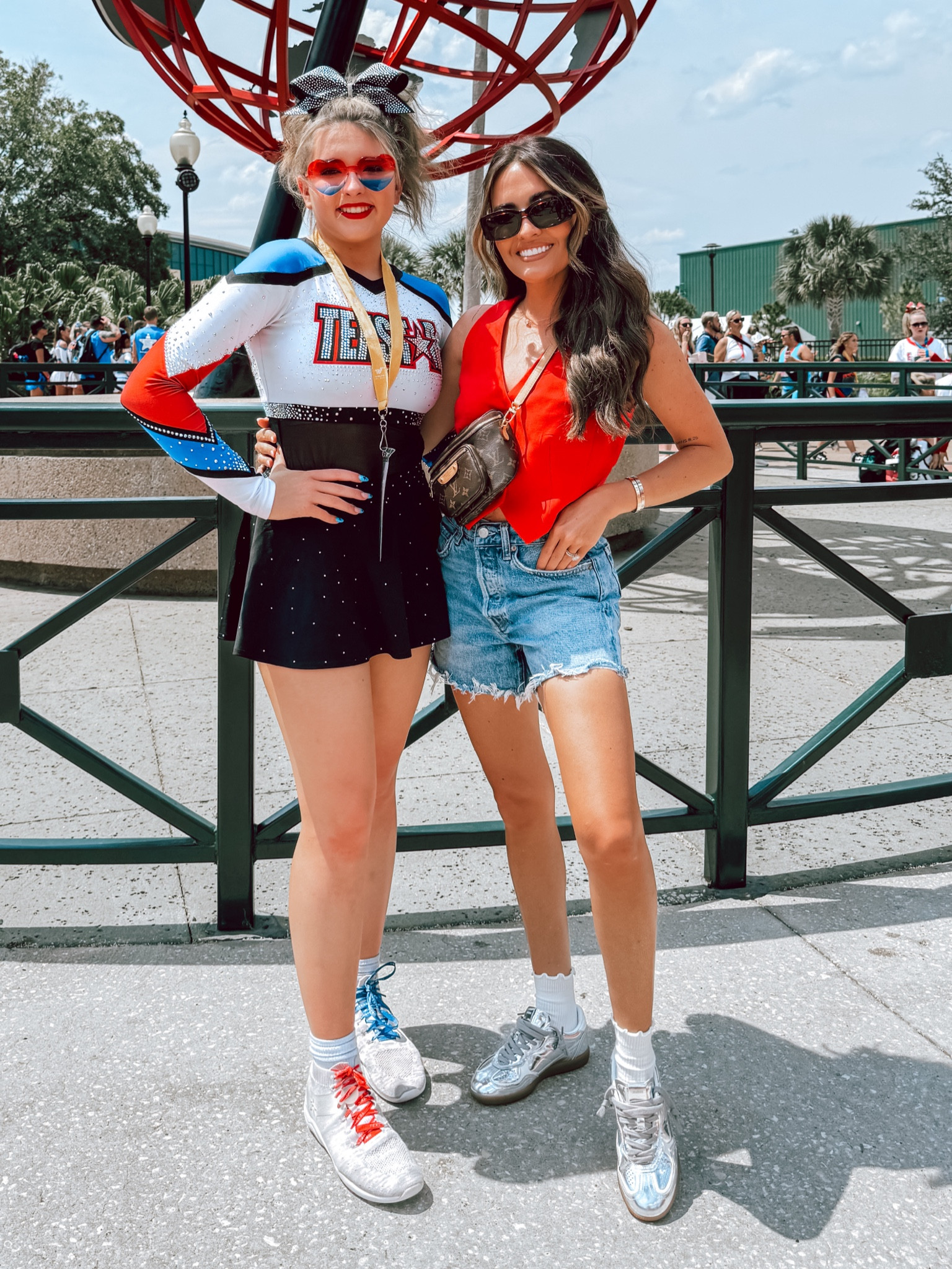 What I wore to Preslees cheer competition day one 