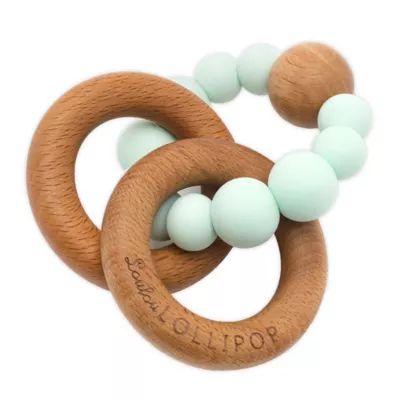Loulou LOLLIPOP Silicone and Wood Bubble Teething Ring | buybuy BABY | buybuy BABY