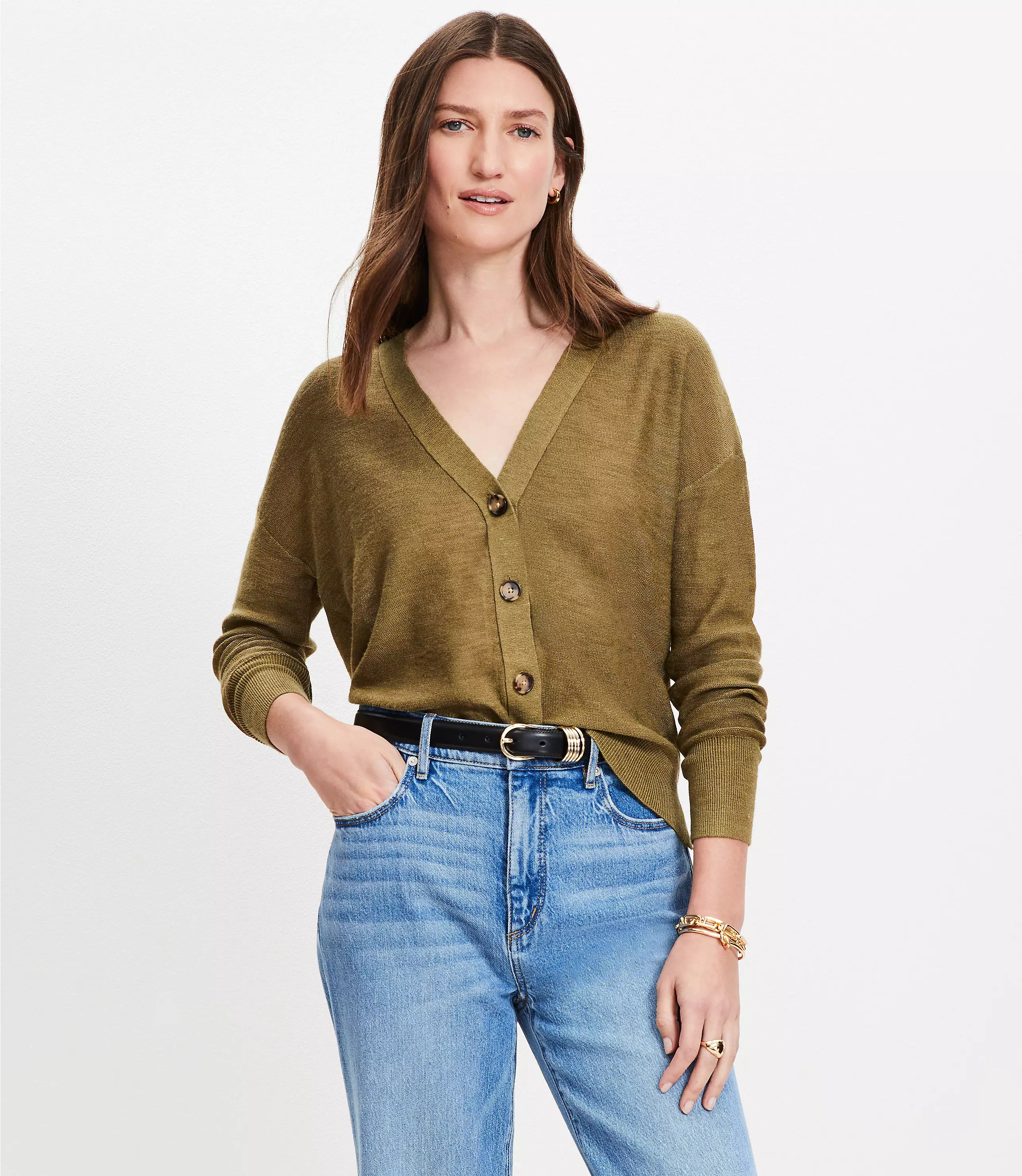 Drop Shoulder Cardigan | LOFT