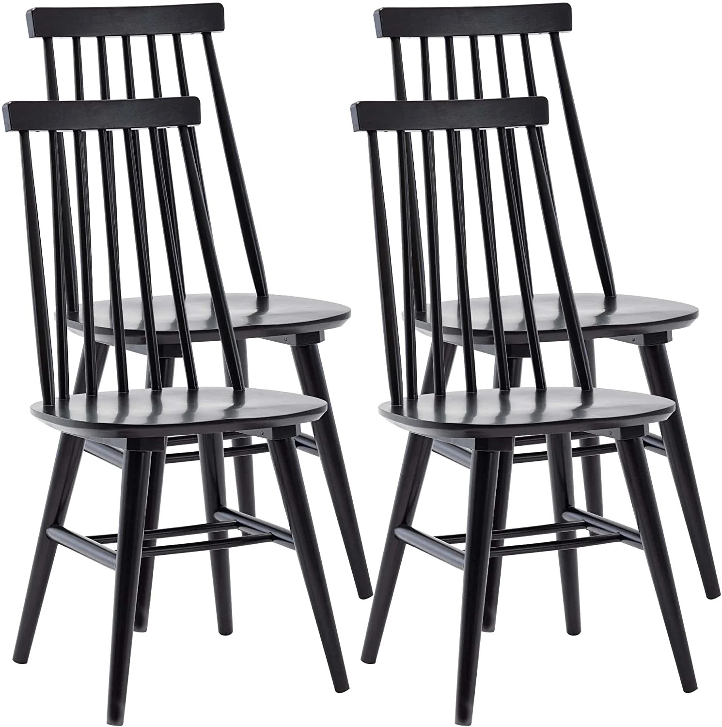 Duhome Dining Chairs Set of 4, Wood Dining Room Chairs Slat Spindle Back Kitchen Chairs Windsor C... | Walmart (US)