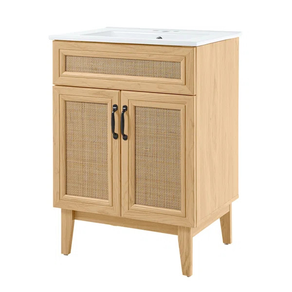 Javer 24'' Single Bathroom Vanity with Ceramic Top | Wayfair North America