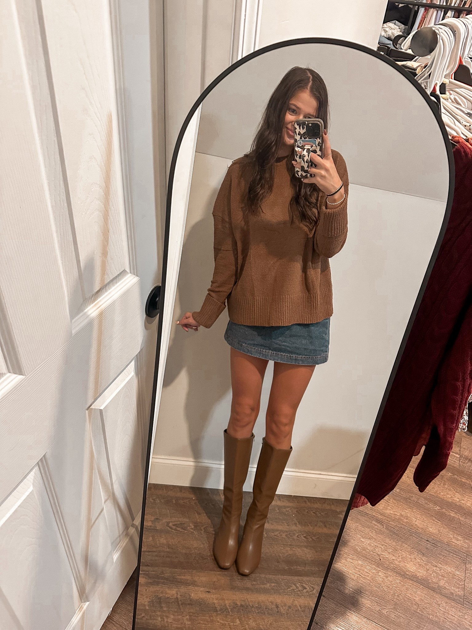 Fall outfit inspo! 🧸🫐✨

Wearing size small sweater & medium in skirt! 

#LTKFindsUnder50 #LTKootd #LTKgrwm