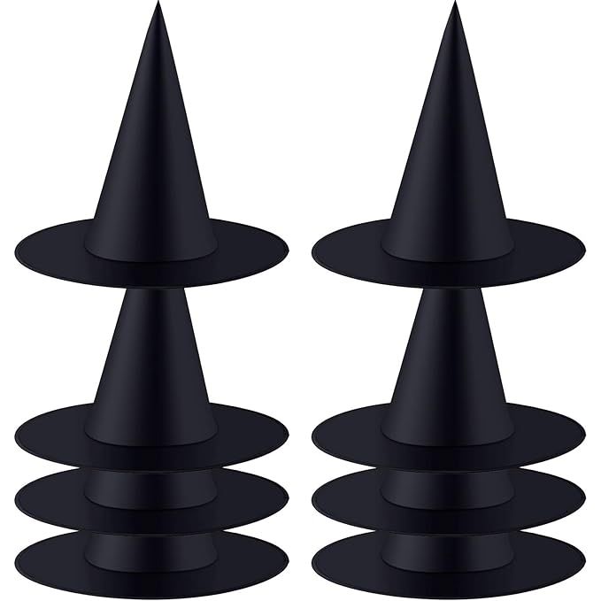 Tatuo Halloween Witch Hat Witch Costume Accessory for Halloween Christmas Party, Black | Amazon (US)