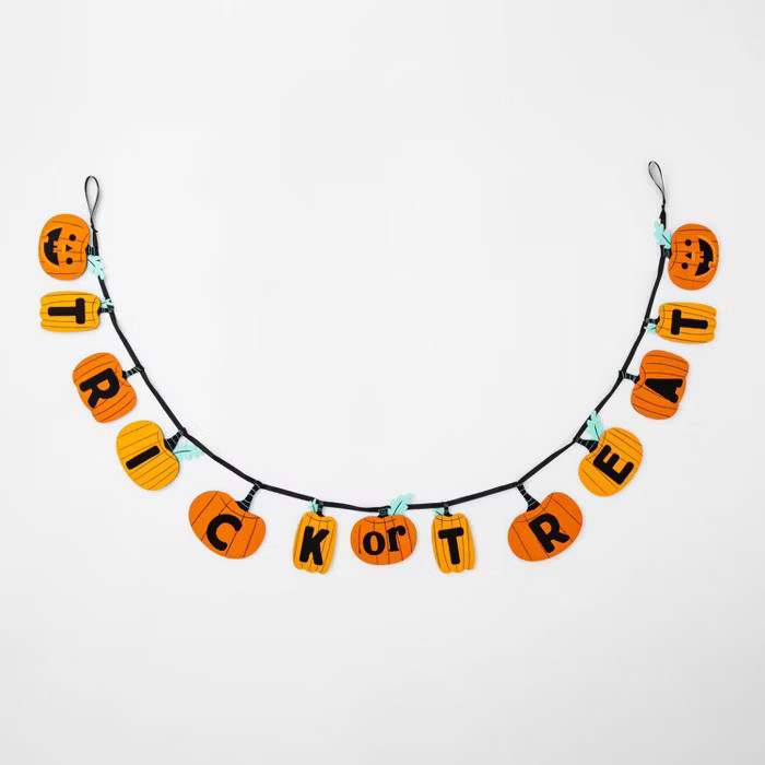 Felt Pumpkin Trick or Treat Halloween Banner - Hyde & EEK! Boutique™ | Target