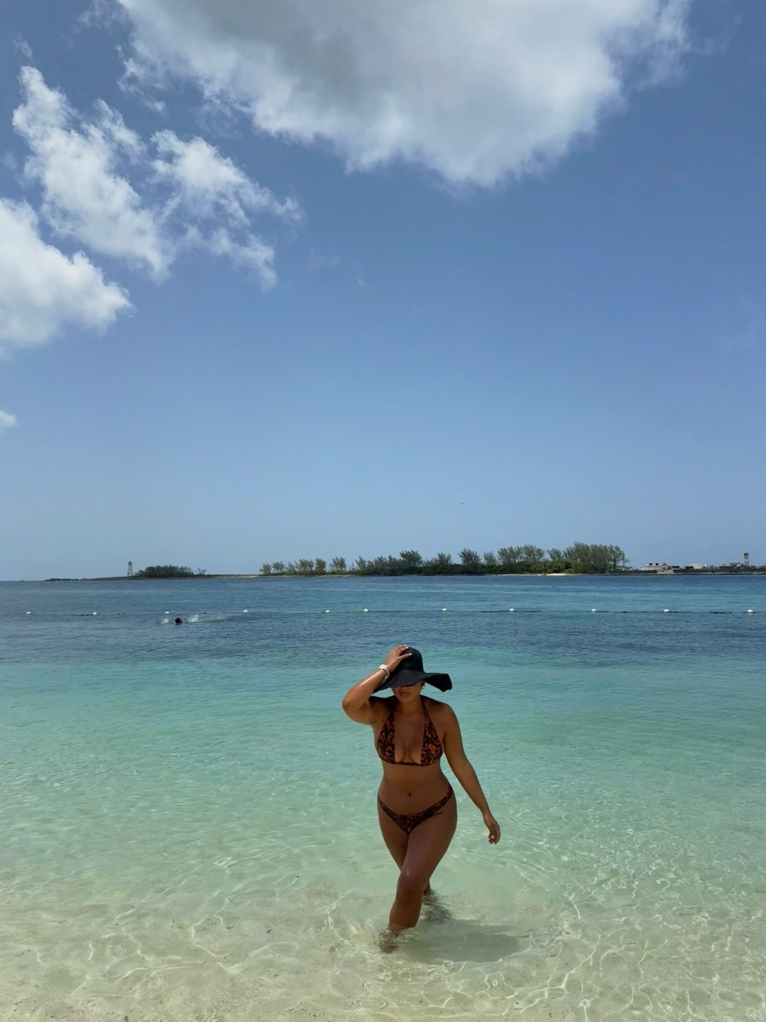 Wearing a L, swimsuits run true to size (super stretchy/ comfy fit)