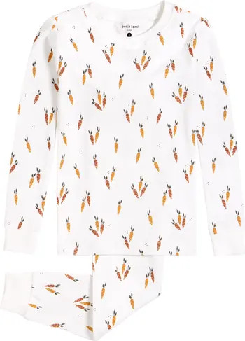 Kids' Carrot Fitted Two-Piece Organic Cotton Pajamas | Nordstrom