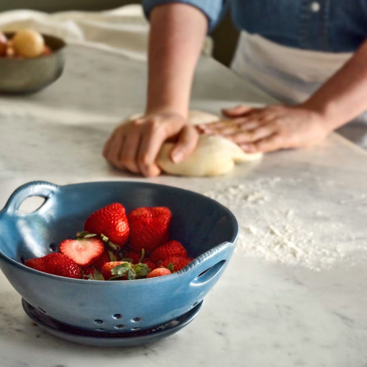 Maribel Stoneware Colander + Plate | Magnolia
