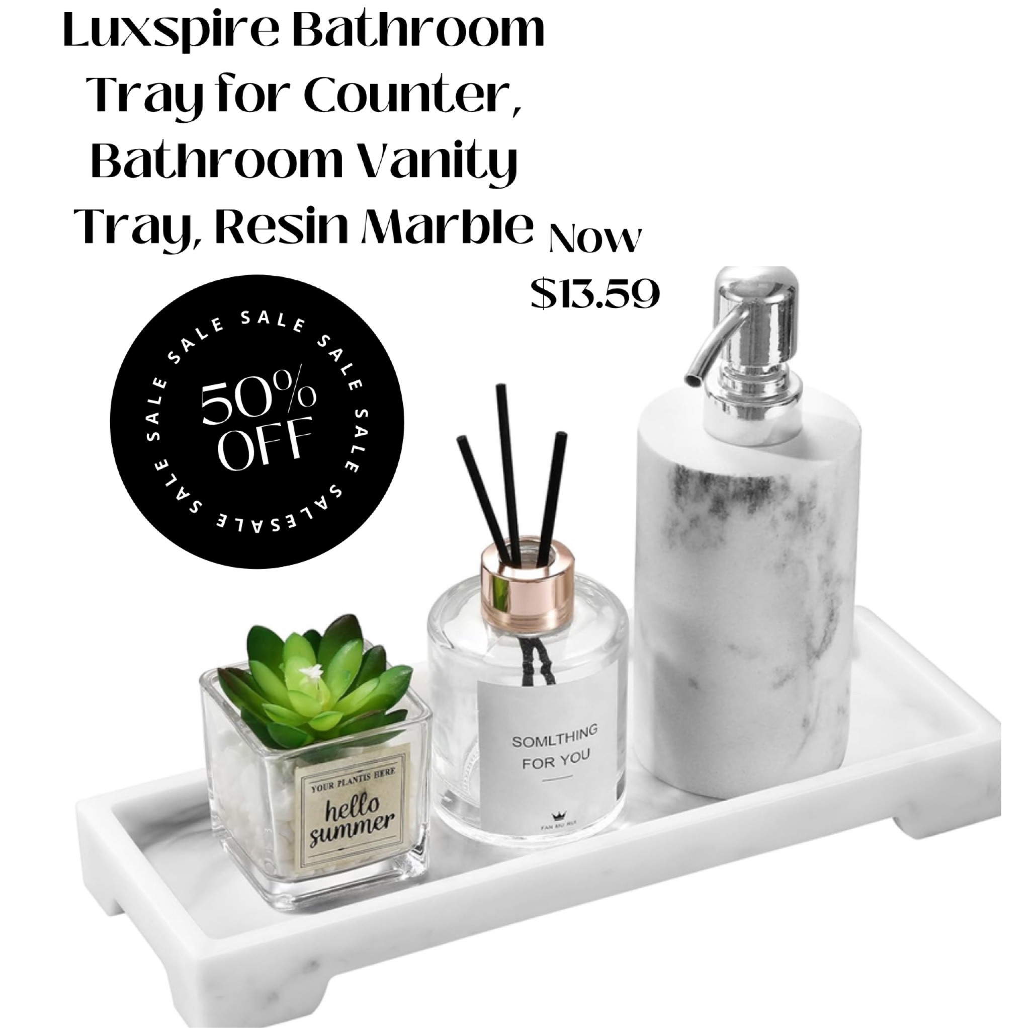 Resin marble tray, modern tray, luxury bathroom decor 

#LTKHome #LTKFallSale