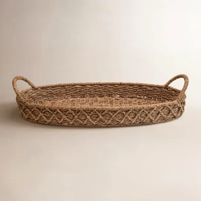 Stanmore Decorative Oval Woven Seagrass Coffee Table Tray | Wayfair North America