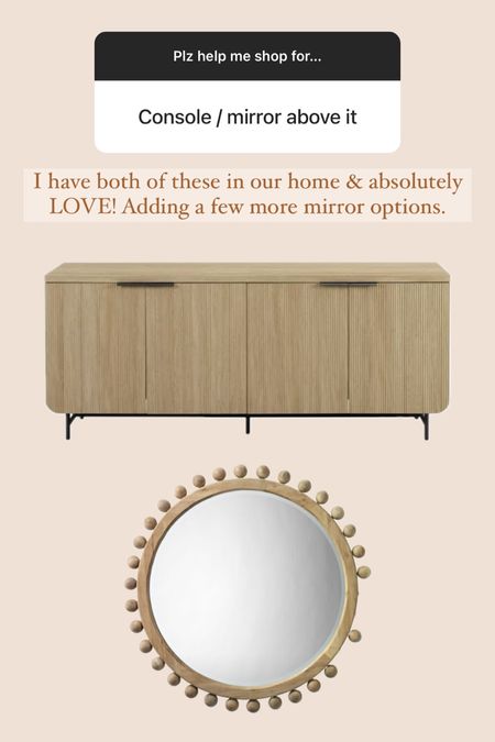 Console table & wooden mirror we have in our home (not together) - LOVE both 

#LTKhome #LTKstyletip