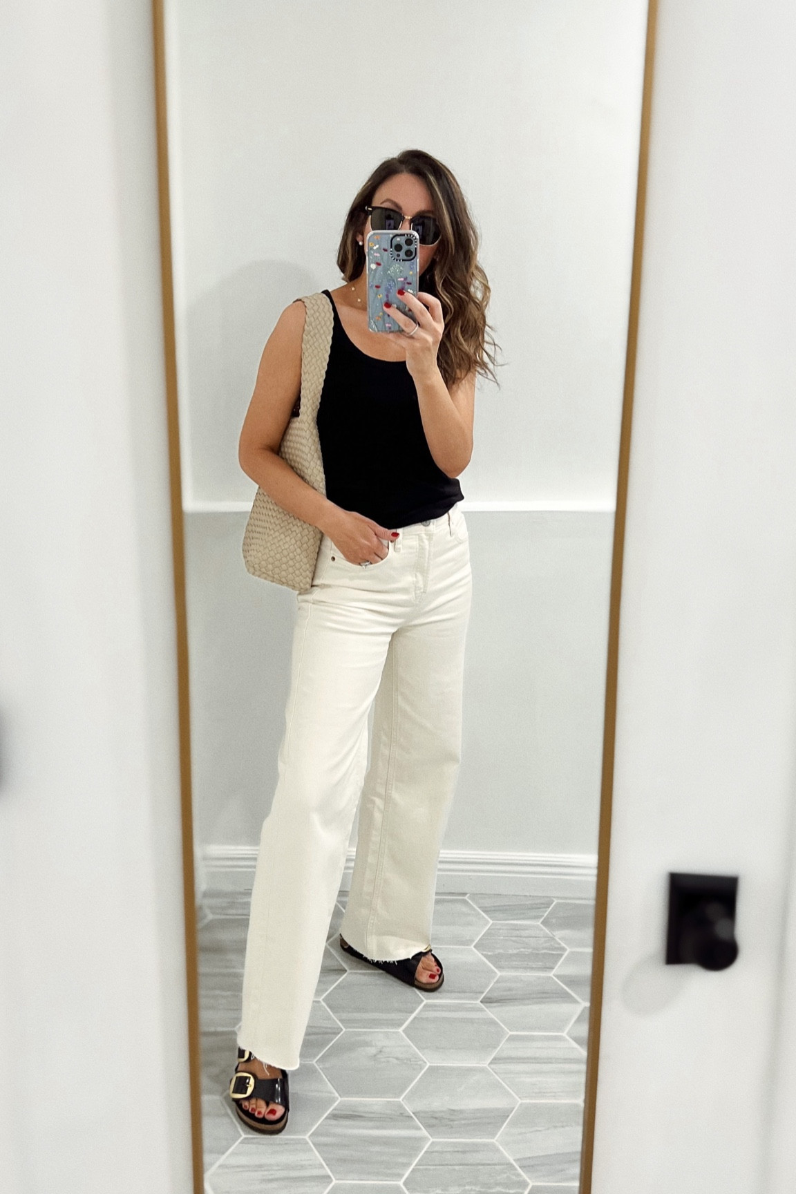 This outfit will be on repeat. 
Jeans tts for me (I’m 5’6 for reference). Might cut the hem just a tiny bit.  Will see. 
Thanks tts 


#LTKsalealert #LTKstyletip #LTKunder50