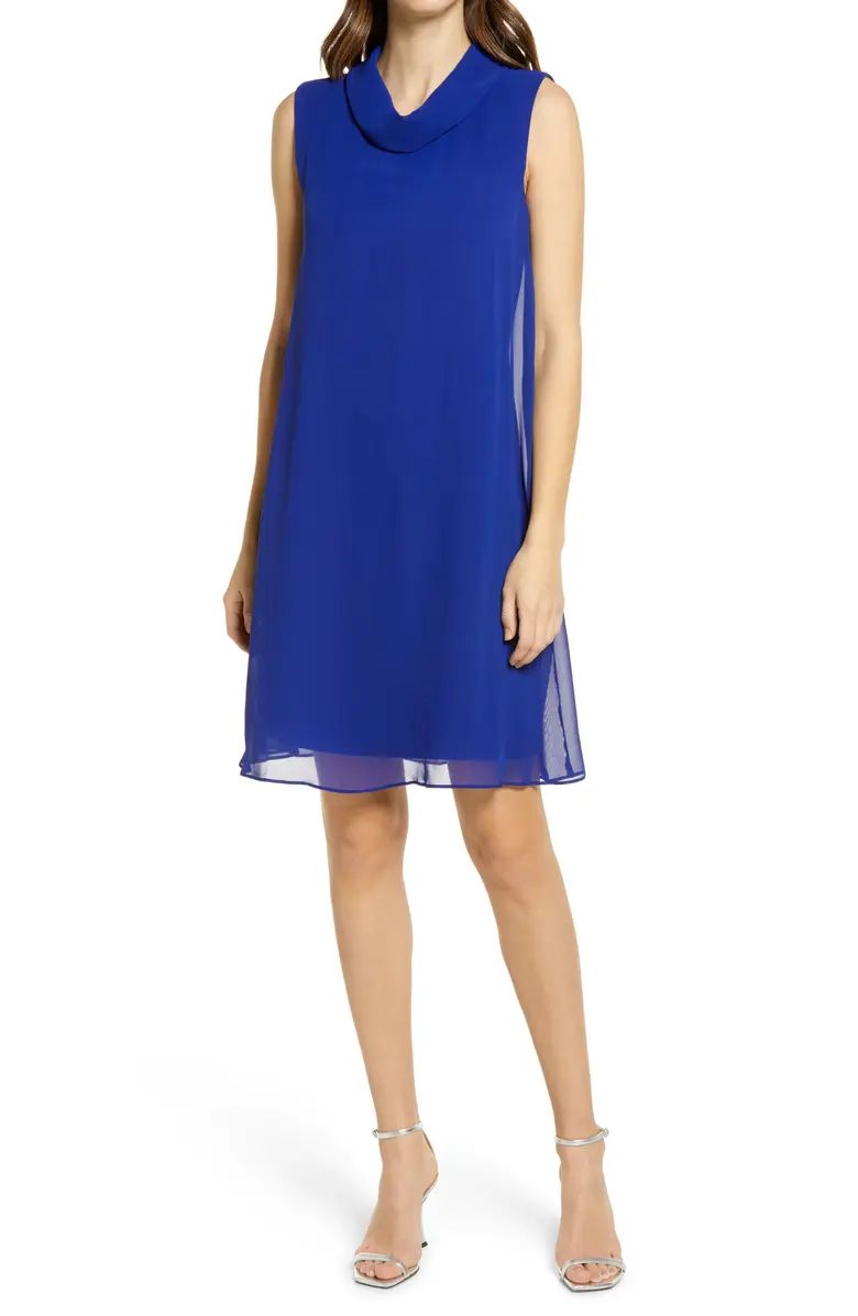 Connected Apparel Chiffon Shift Dress | Nordstrom | Nordstrom