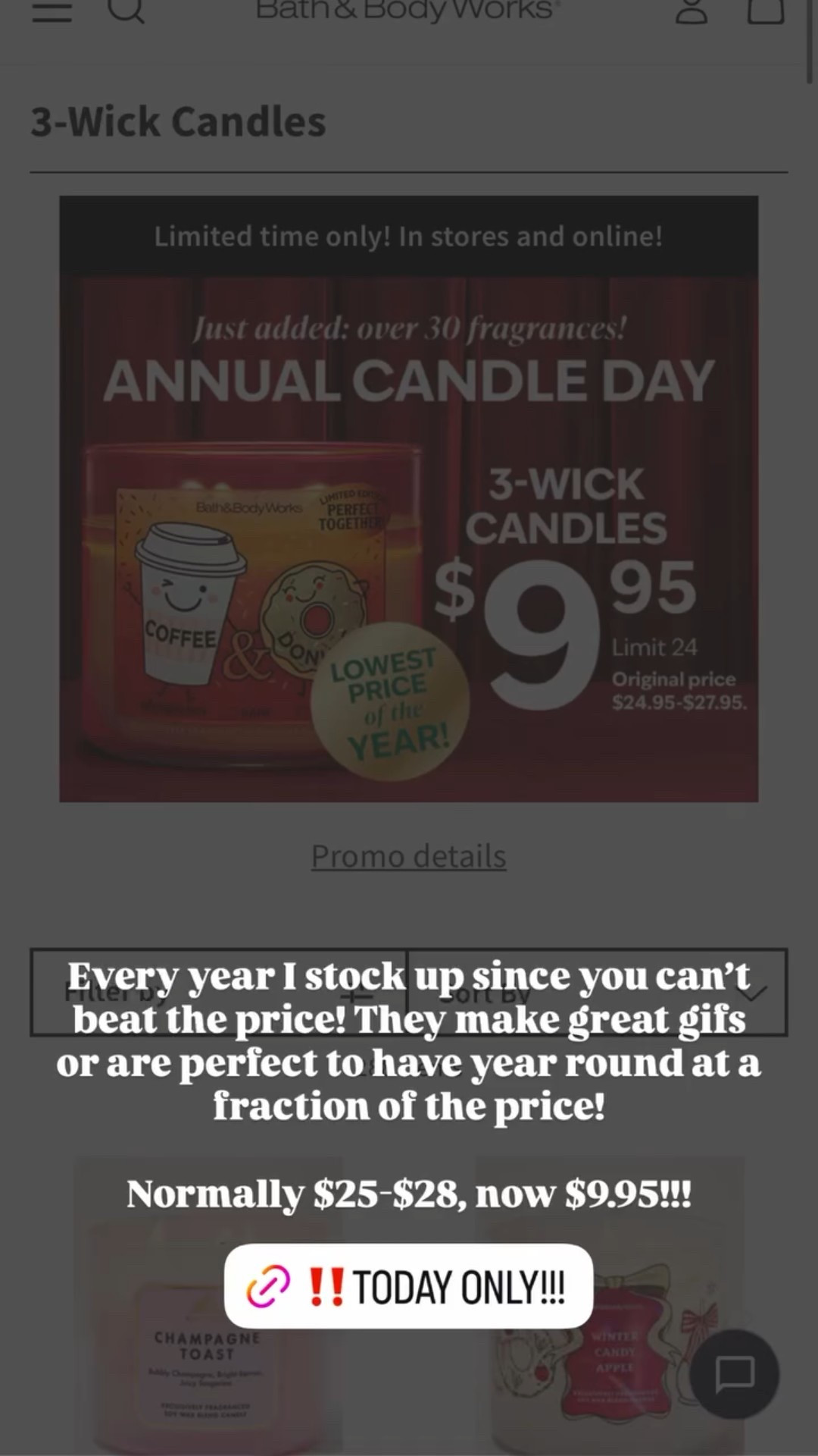 Every year I stock up since you can’t beat the price! They make great gifs or are perfect to have year round at a fraction of the price! 

Normally $25-$28, now $9.95!!!

#LTKGiftGuide #LTKHome #LTKSaleAlert
