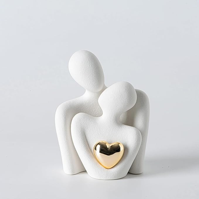 Hugging Couple Statue Ceramic Lover Figurine Home Decor is a Romantic Gift for Her on Wedding Ann... | Amazon (CA)