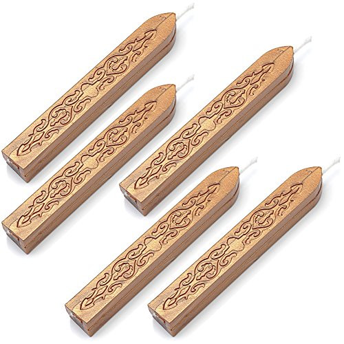 Wax Seal Sticks, Yoption 5 Pcs Totem Fire Manuscript Sealing Seal Wax Sticks with Wicks Cord Wick Se | Amazon (US)