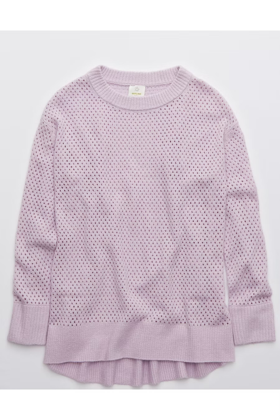 OFFLINE Open Knit Sweater Women's Purple Space XL | American Eagle Outfitters (US & CA)