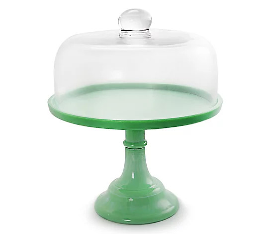 Gibson 10 Inch Cake Stand with Glass Dome | QVC