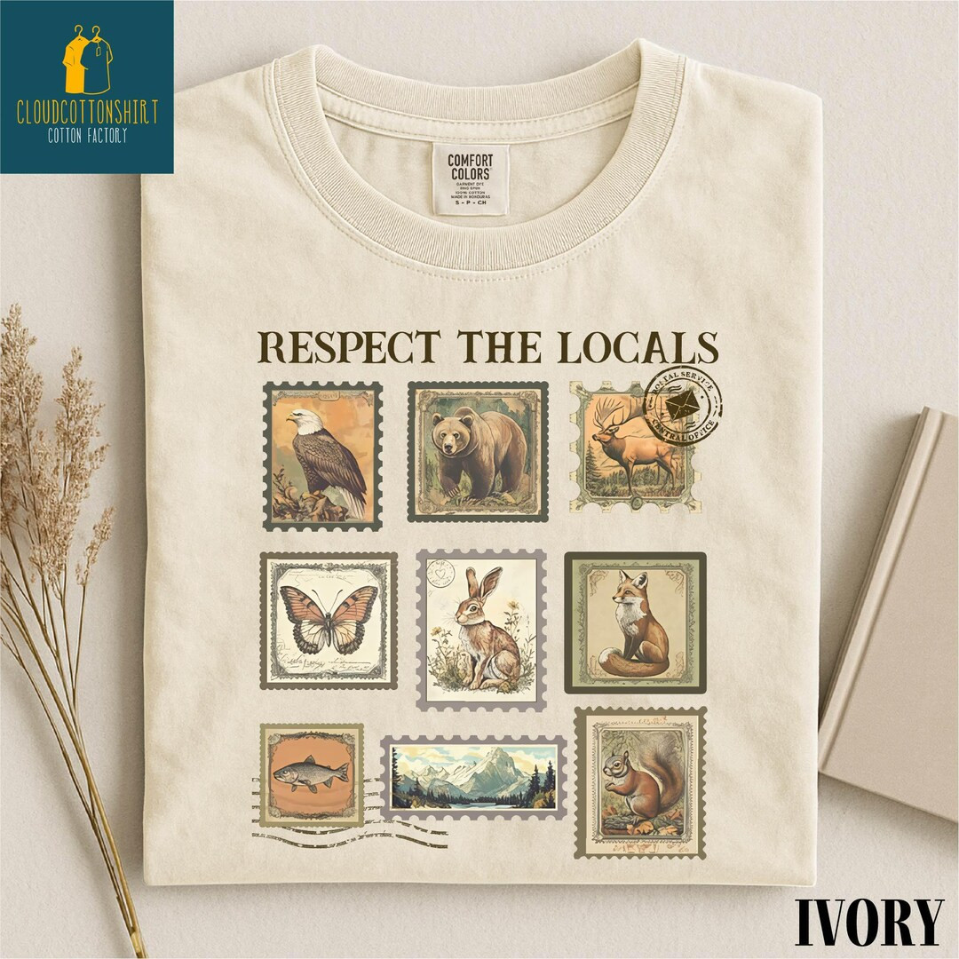 Respect The Local Wildlife Shirt, Animal Lover Tee, Protect National Parks Sweatshirt, Postage St... | Etsy (Global)