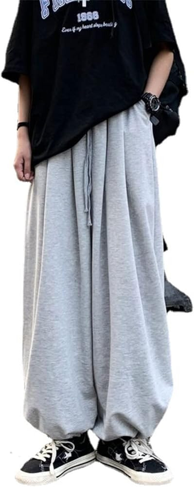 Baggy Sweatpants with Pockets for Women Y2K Casual Cargo Joggers Pants Athletic Lounge Trousers | Amazon (US)