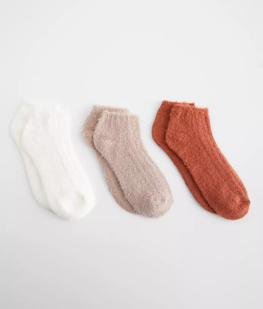 3 Pack Fuzzy Socks | Buckle