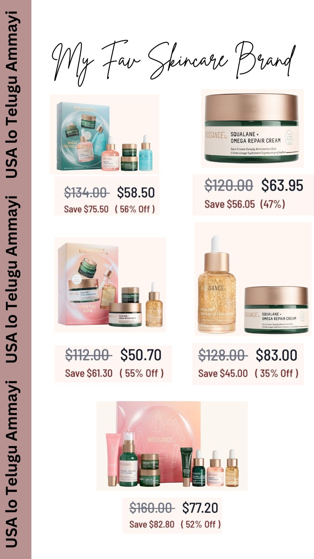 My all-time fav skincare brand biossance is on a crazy good deal right now..even better than Sephora 👀✨
Some of their best-selling kits are up to 55–56% off 😱 Hurry, they might sell out soon!
Every product I’ve tried from them has been a hit especially the lactic acid serum, omega moisturizer, and peptide serum. My skin looked so much better within weeks 💆🏻‍♀️💫
They’re also a clean skincare brand, which makes me love them even more 💚
P.S. One of my followers told me their cleanser is bomb, so that’s next on my list 👏

#LTKSaleAlert #LTKBeauty #LTKselfcare