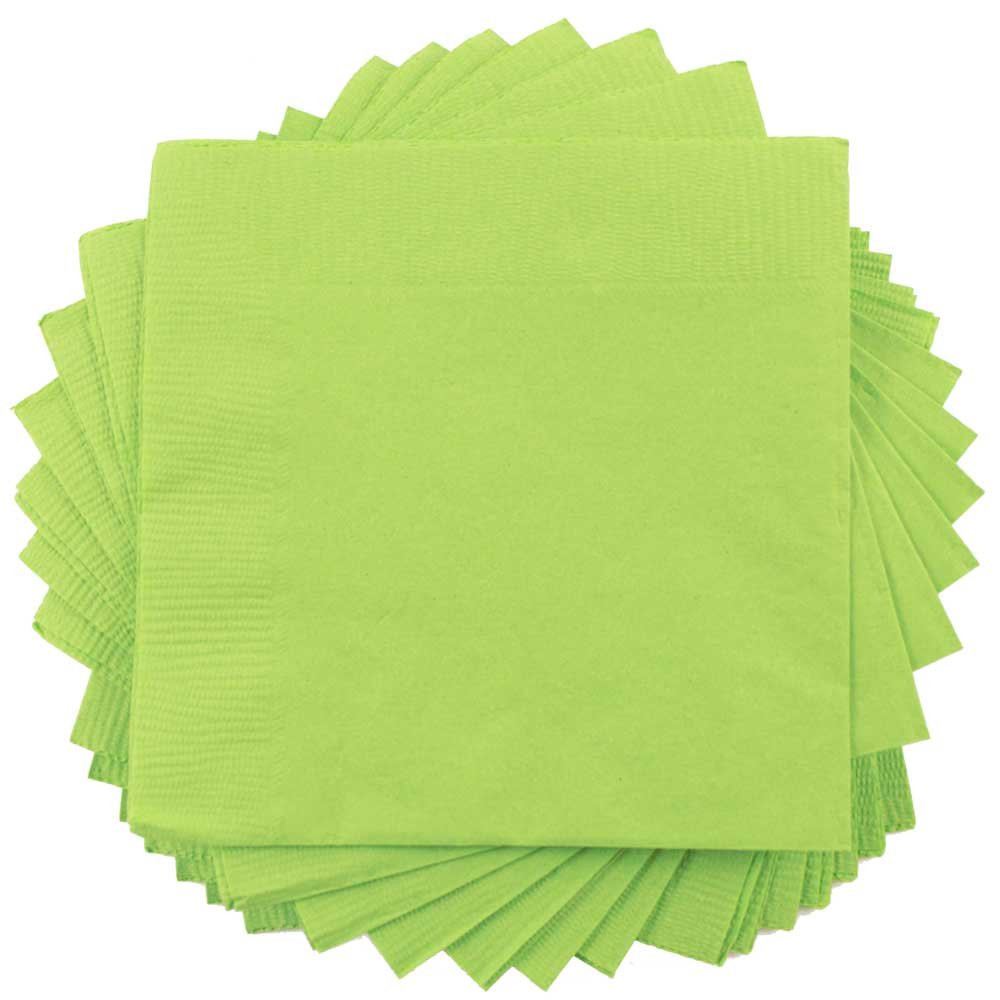 JAM PAPER Small Beverage Napkins - 5 x 5 - Lime Green - 50/Pack | Amazon (US)