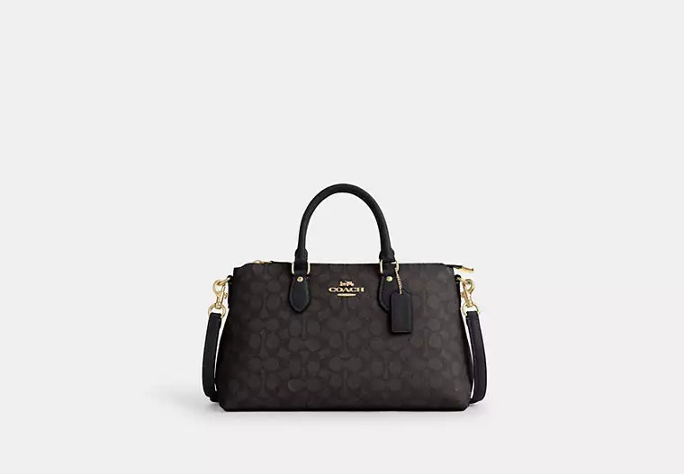 Georgia Satchel Bag In Signature Canvas | Coach Outlet US