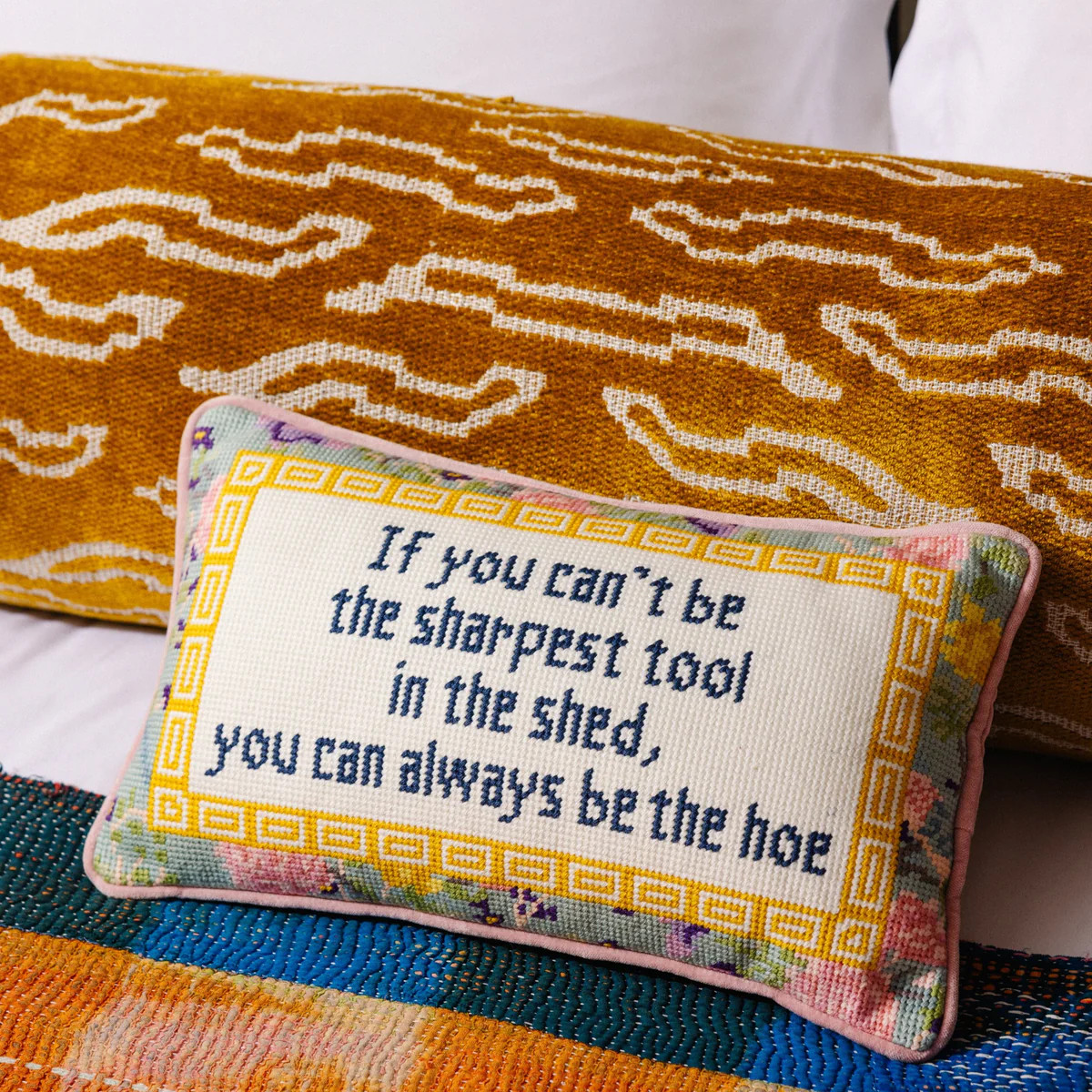 Furbish Studio - Sharpest Tool Needlepoint Pillow | Furbish Studio