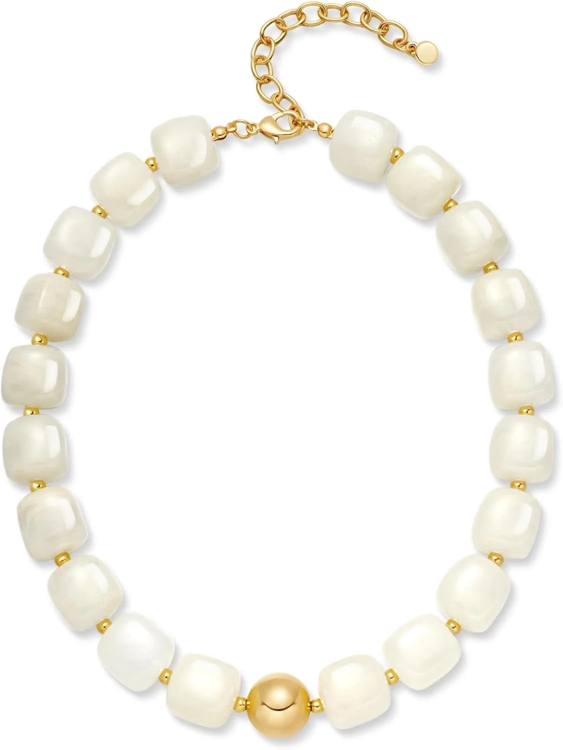 Summer Beach Jewelry Chunky Beaded Necklace for Women Trendy Statement Big Colorful Bubble Resin Bead Choker Necklaces Boho Charm Jewelry | Walmart (US)