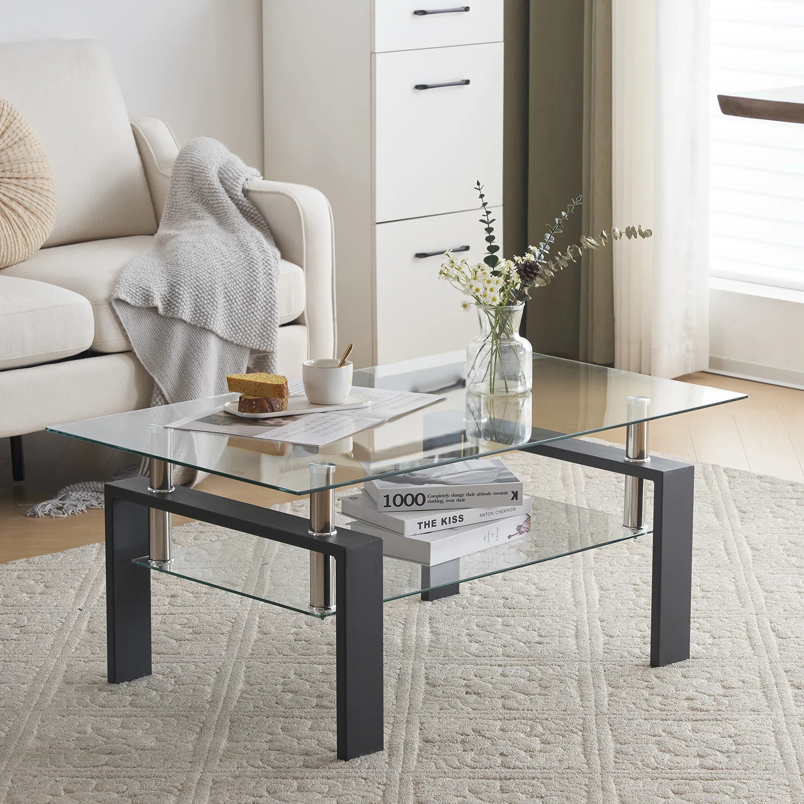 Aubai Glass Top Coffee Table | Wayfair North America