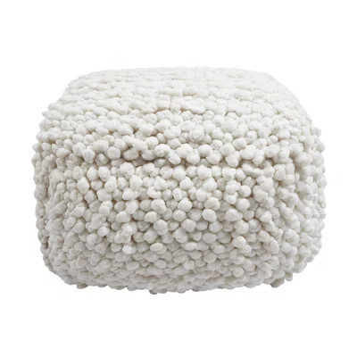 Cream Woven Pouf | Wayfair North America