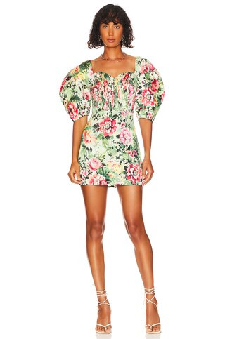 LPA Flora Mini Dress in Green Rosa Floral from Revolve.com | Revolve Clothing (Global)