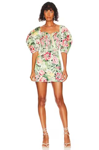 LPA Flora Mini Dress in Green Rosa Floral from Revolve.com | Revolve Clothing (Global)