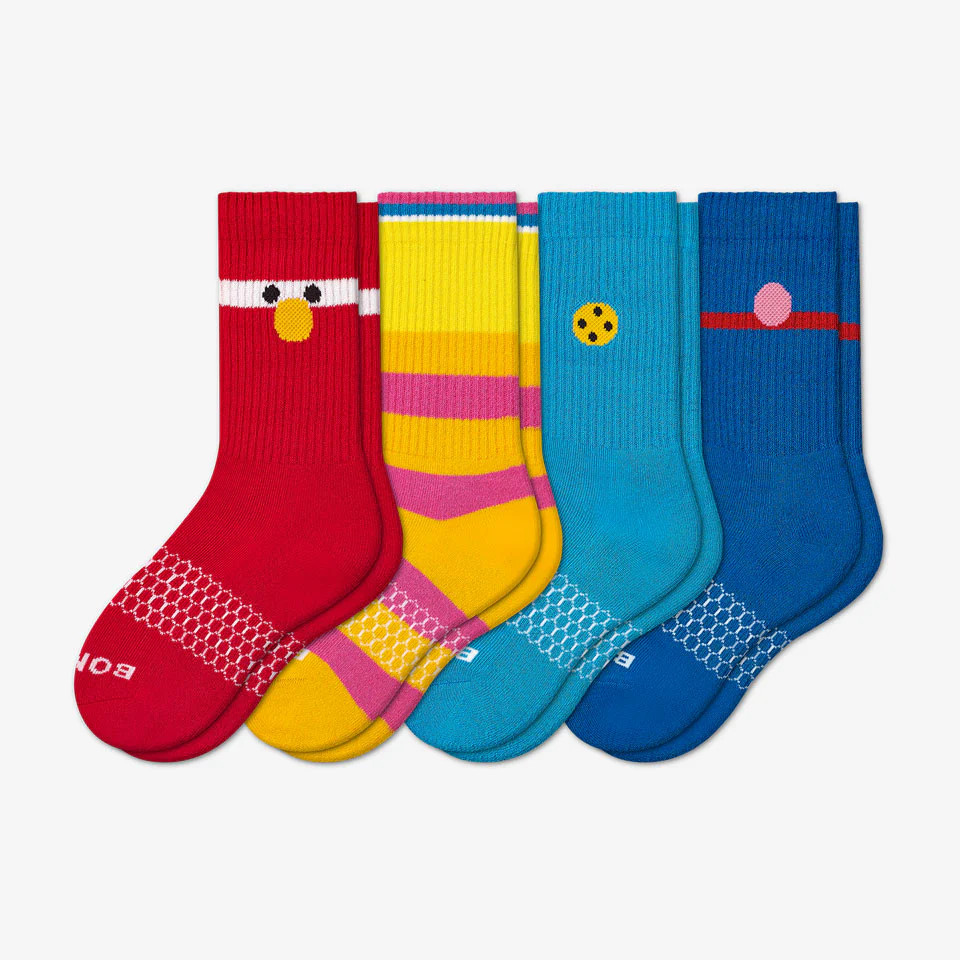 Youth Sesame Street Calf Socks 4-Pack | Bombas