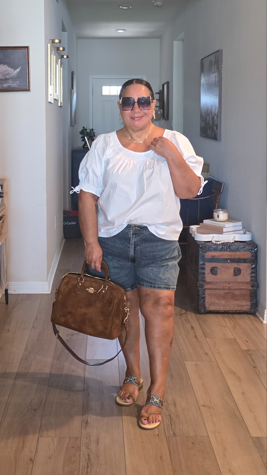 ootd
--------
wearing 1X in top and size 18 in shorts.  I feel the shorts run a tad big.

#LTKSeasonal #LTKOver40 #LTKMidsize