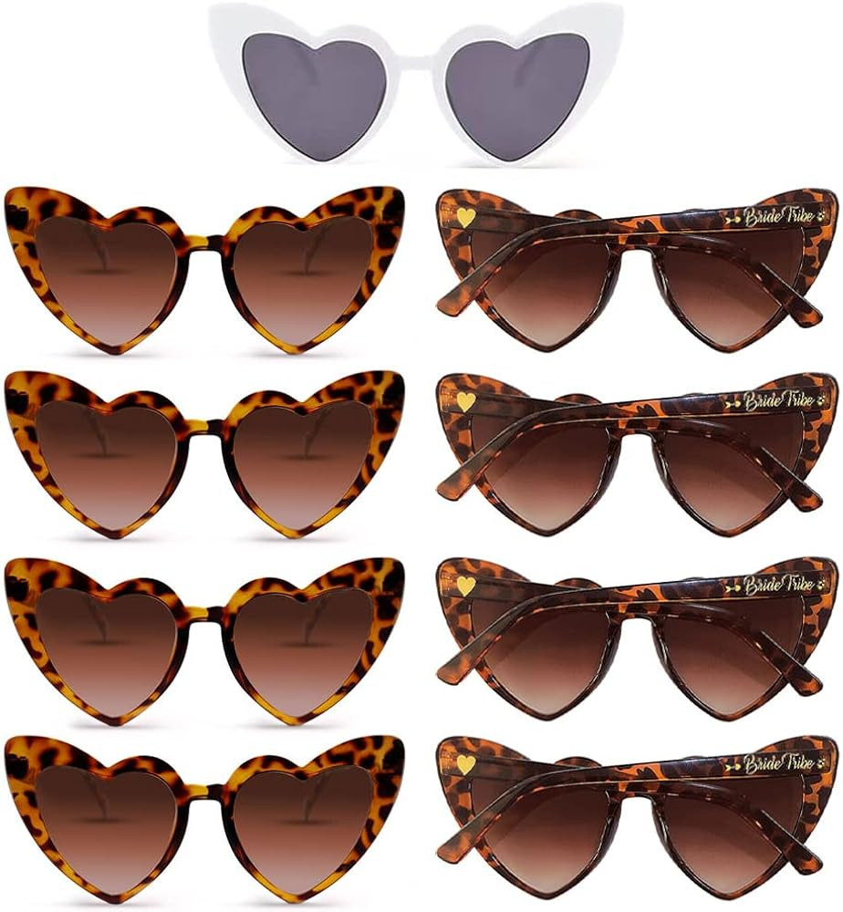Pibupibu 1+8 Packs Vintage Heart Cateye Bachelorette Party Favors Bridal Shower Supplies Bride Tr... | Amazon (CA)