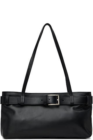 Black Belt Detail Baguette Bag | SSENSE