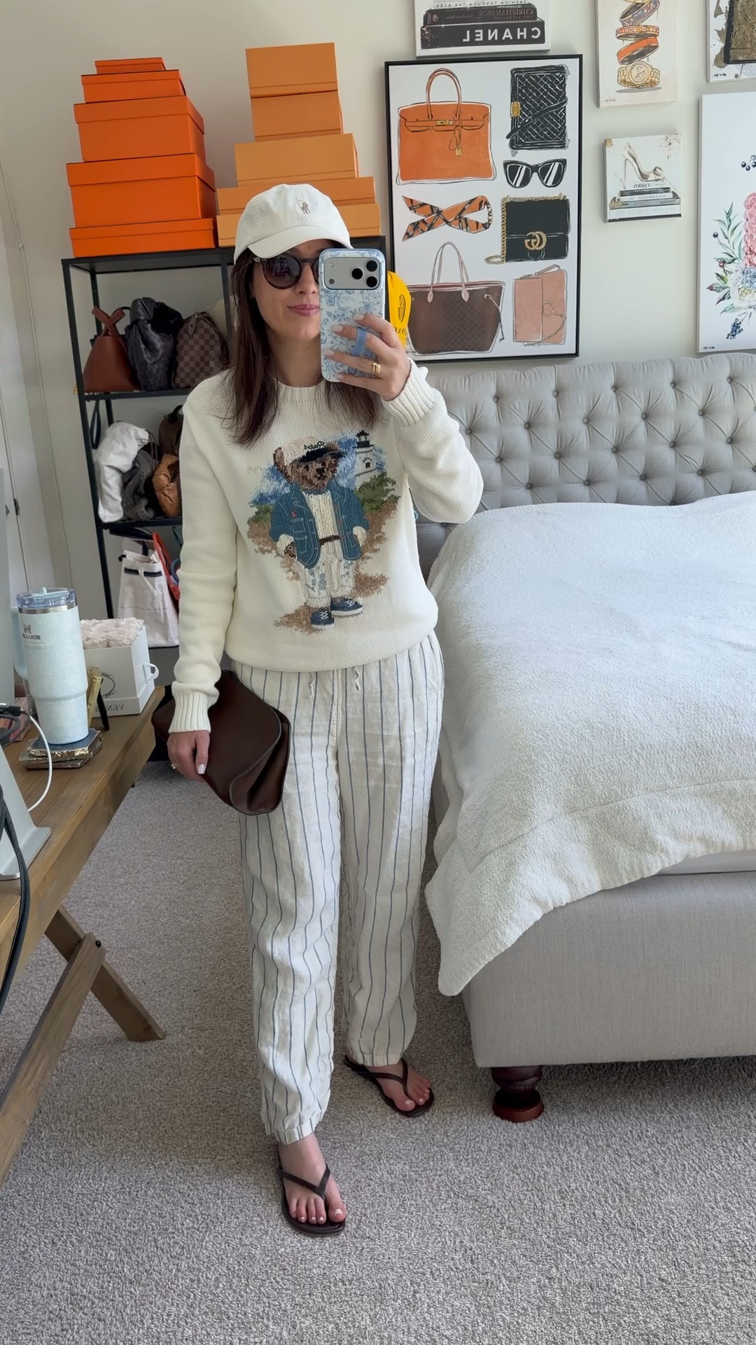 Obsessed with this Ralph Lauren bear sweater. Wearing my fave @jcrew linen pants

#LTKootd #LTKSeasonal